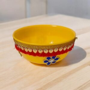 Haldi decorated bowl